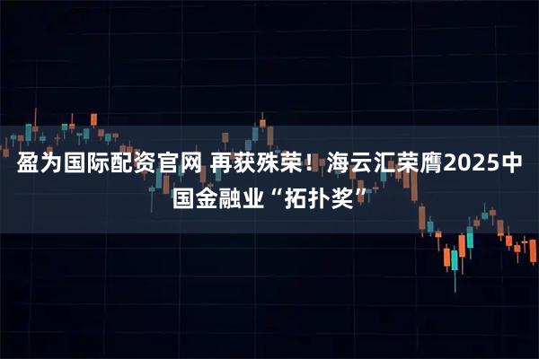 盈为国际配资官网 再获殊荣！海云汇荣膺2025中国金融业“拓扑奖”